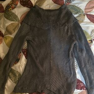 Jones New York Charcoal Cowl Neck Sweater